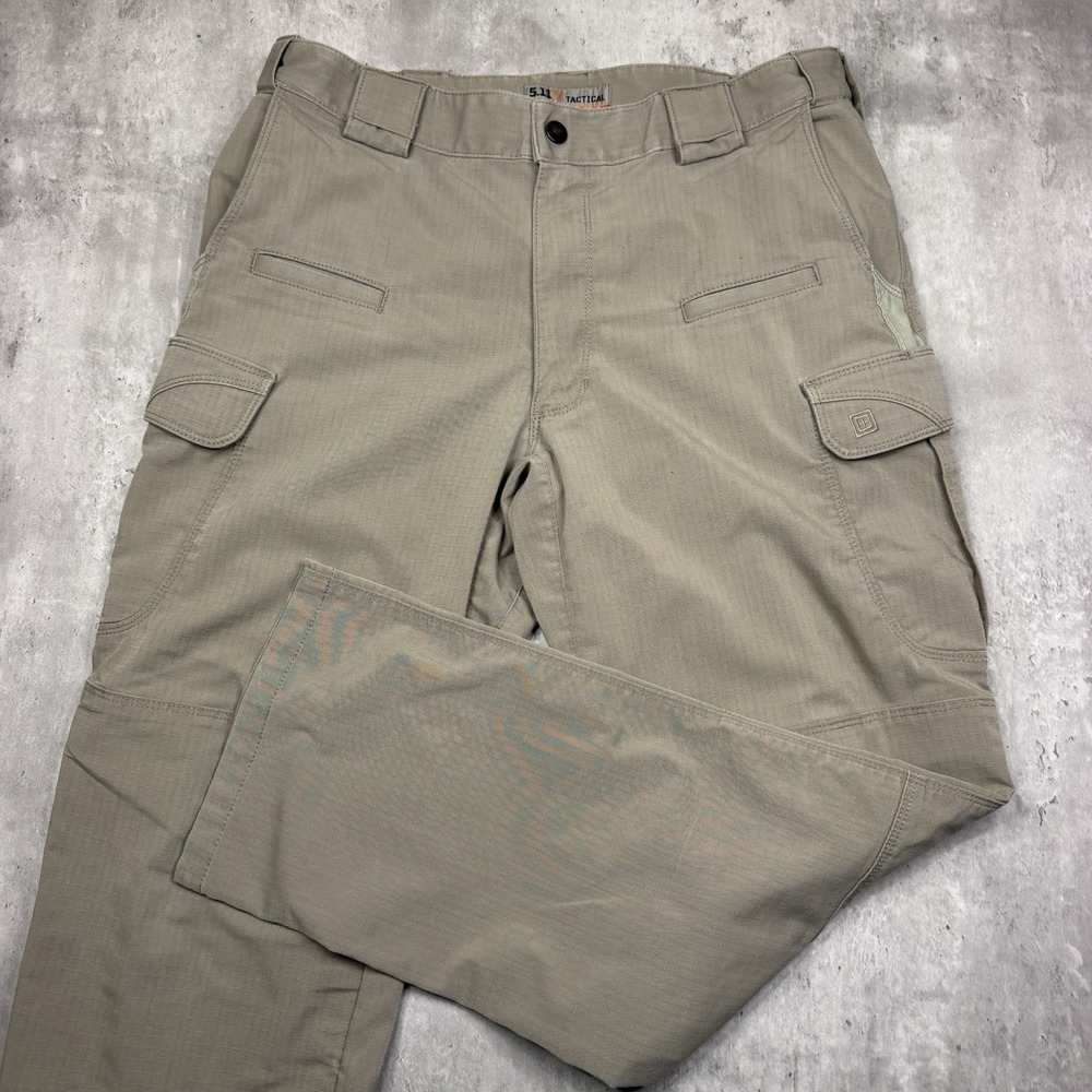 5.11 Tactical Pants Mens 34x30 Khaki Ripstop Utility Military Straight Leg